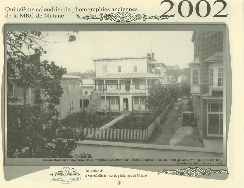 SHGM - 2002 Calendrier SHGM - 2002