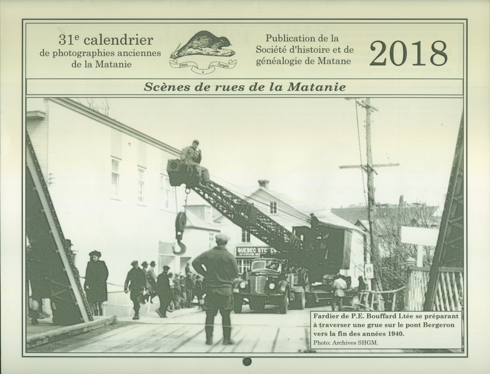 SHGM - 2018 Calendrier SHGM - 2018