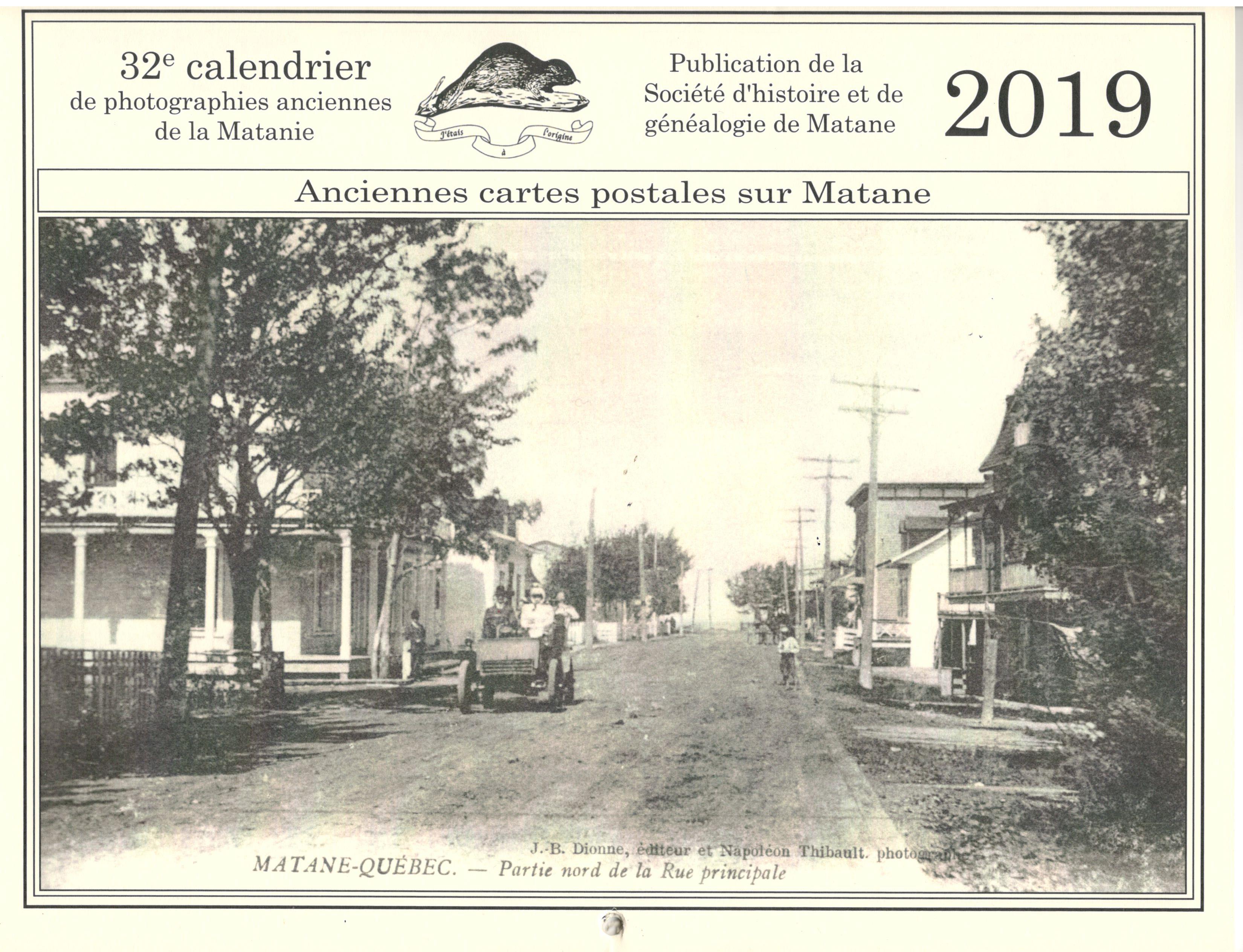 SHGM - 2019 Calendrier SHGM - 2019