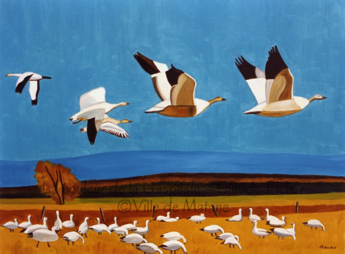 Les grandes oies blanches Carte postale #03, Les grandes oies blanches - 1990