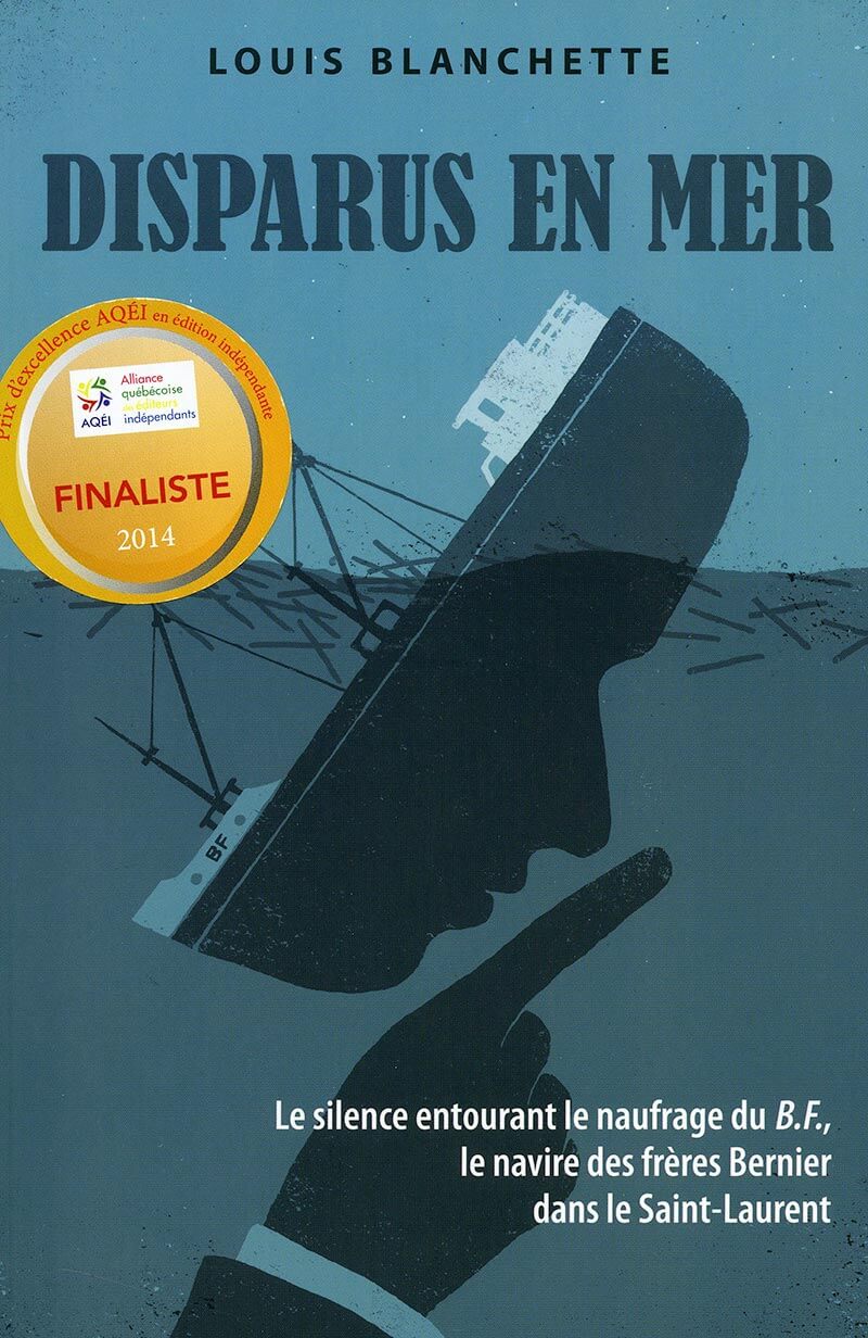 Livre Disparus en mer, écrit par Louis Blanchette 217 pages