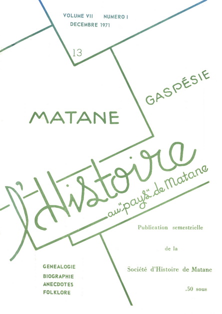 Numéro 13 Revue SHGM