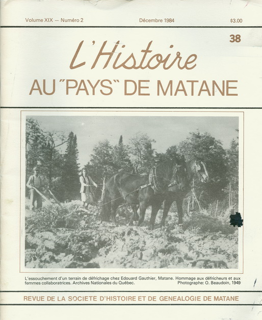 Numéro 38 Revue SHGM