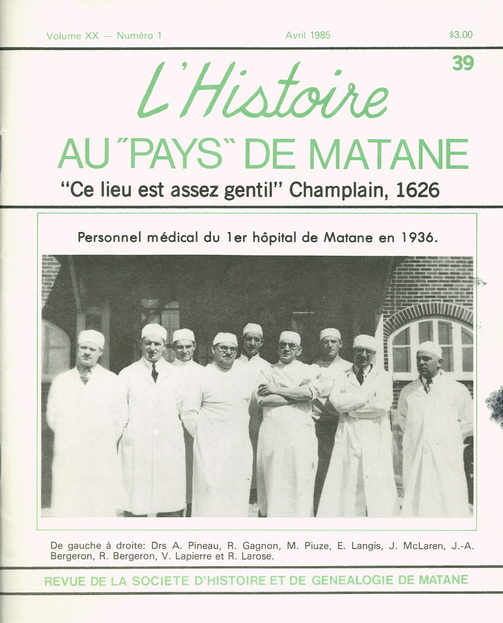 Numéro 39 Revue SHGM