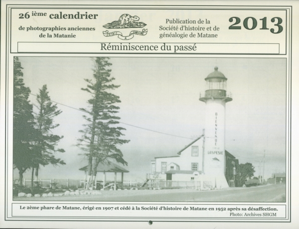 Calendrier SHGM - 2013